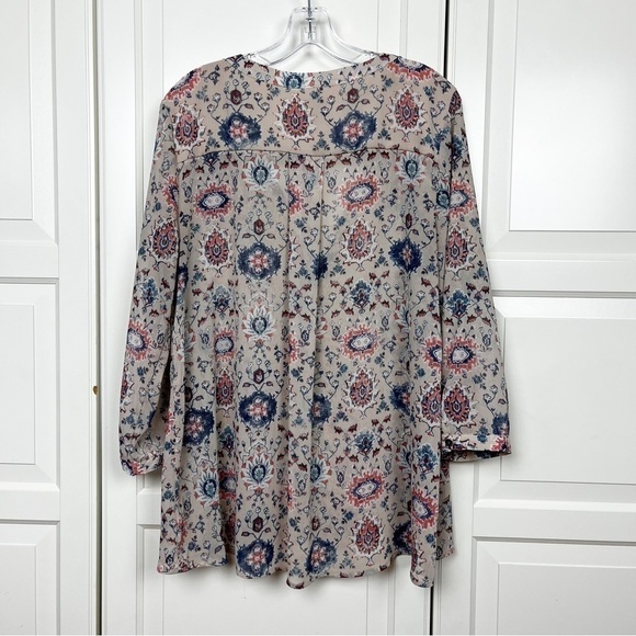 Anthropologie Maeve | Viola Paisley Floral Lace Peasant Blouse Size 14 - Picture 4 of 7